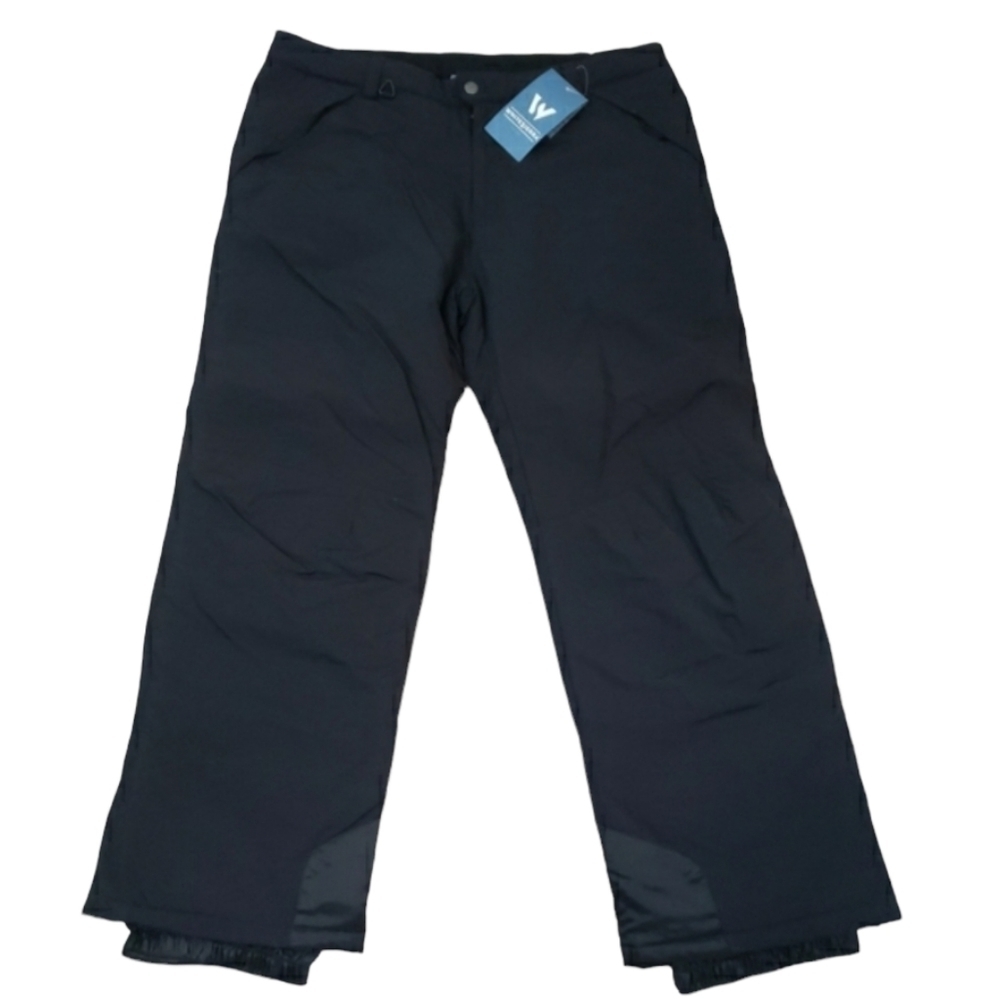 White Sierra~Men's XXL/32"~Black Waterproof Snow Pants Insulated NWT.